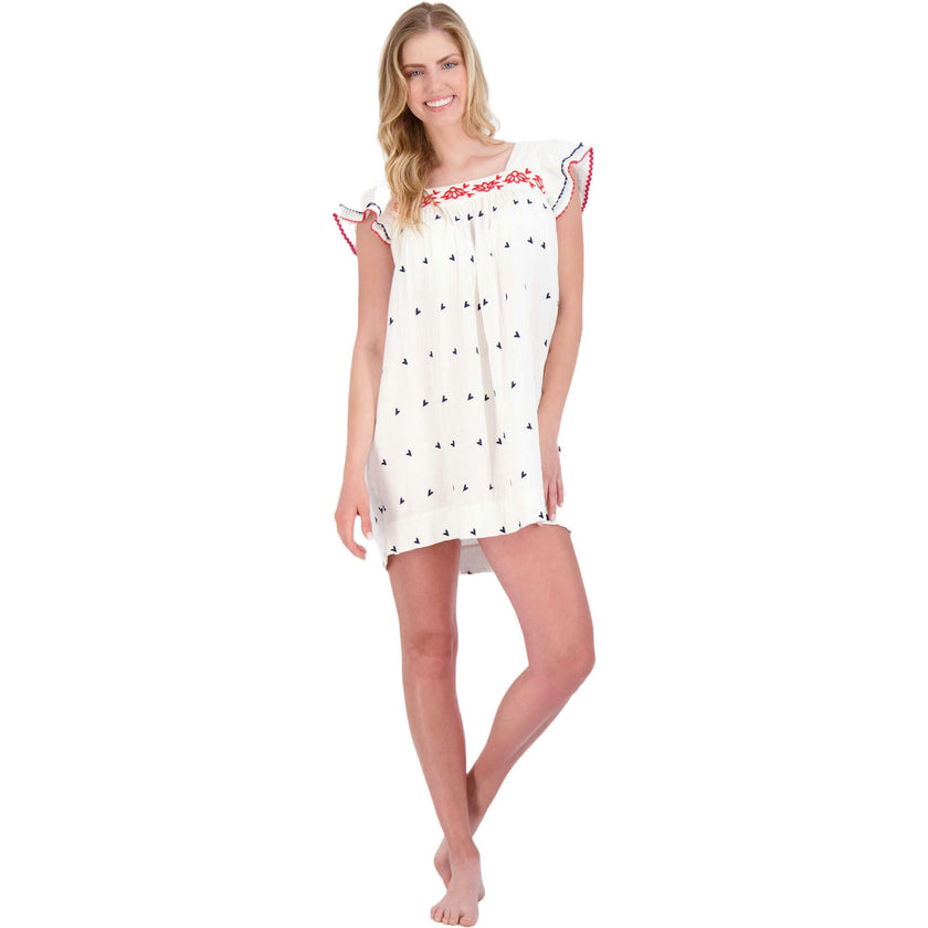 Women's Mini Sandrine Embroidered Dress, Multi