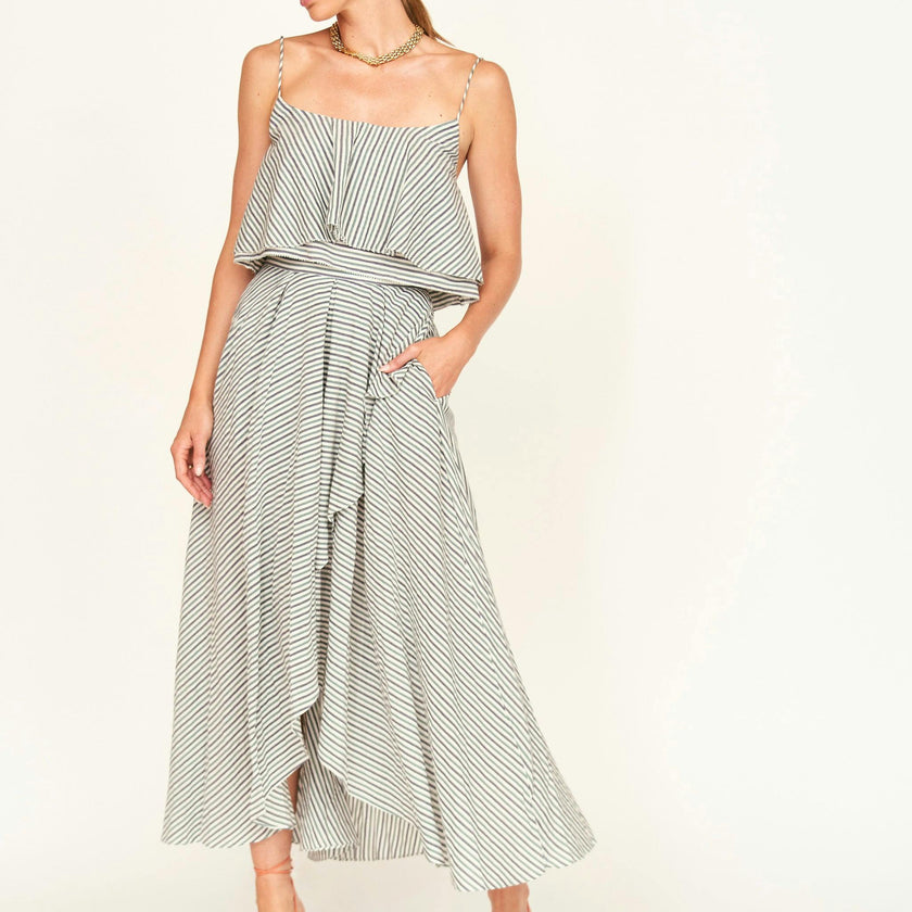 Singapore Skirt in Dune Stripe