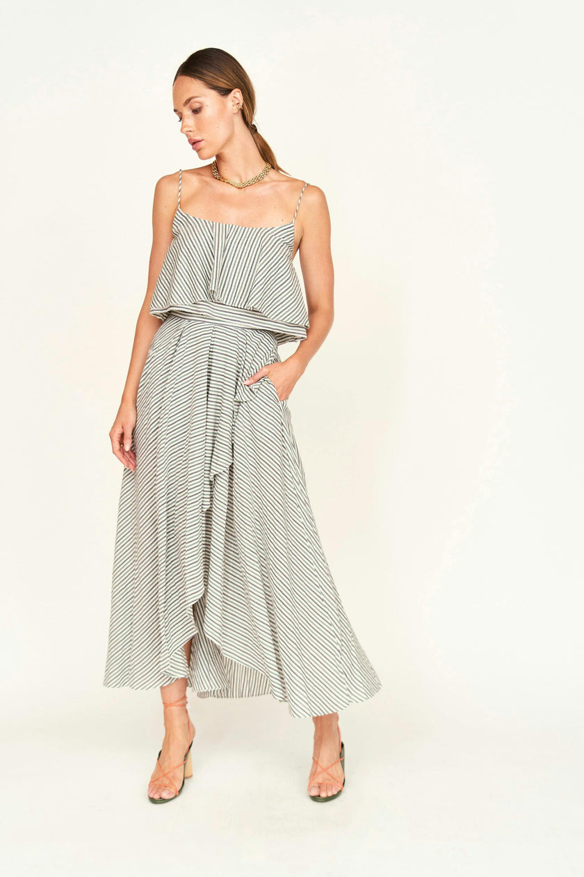 Singapore Skirt in Dune Stripe