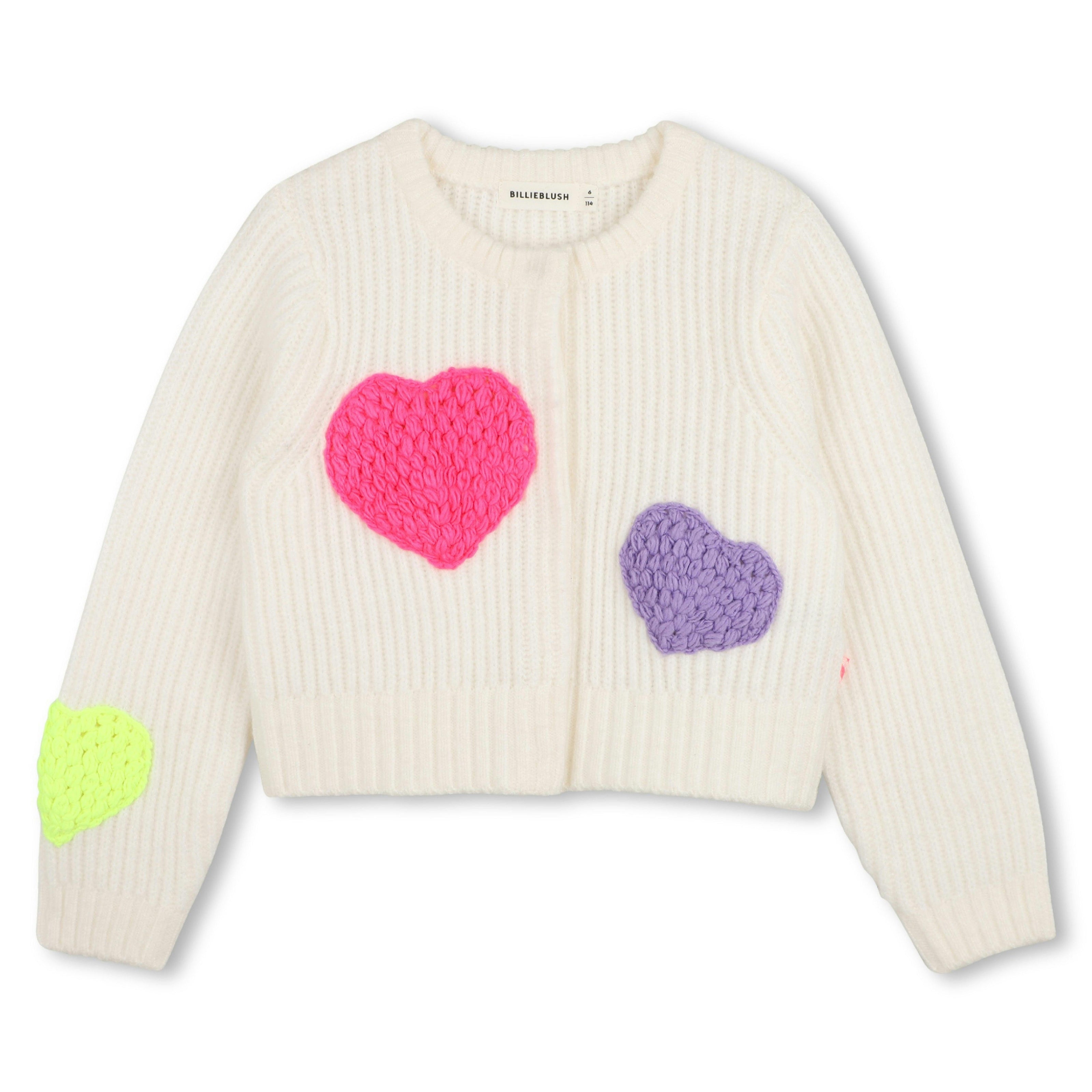 Ivory Heart Patch Cardigan