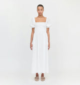 The Scarlett Nap Dress - White Shadow Stripe