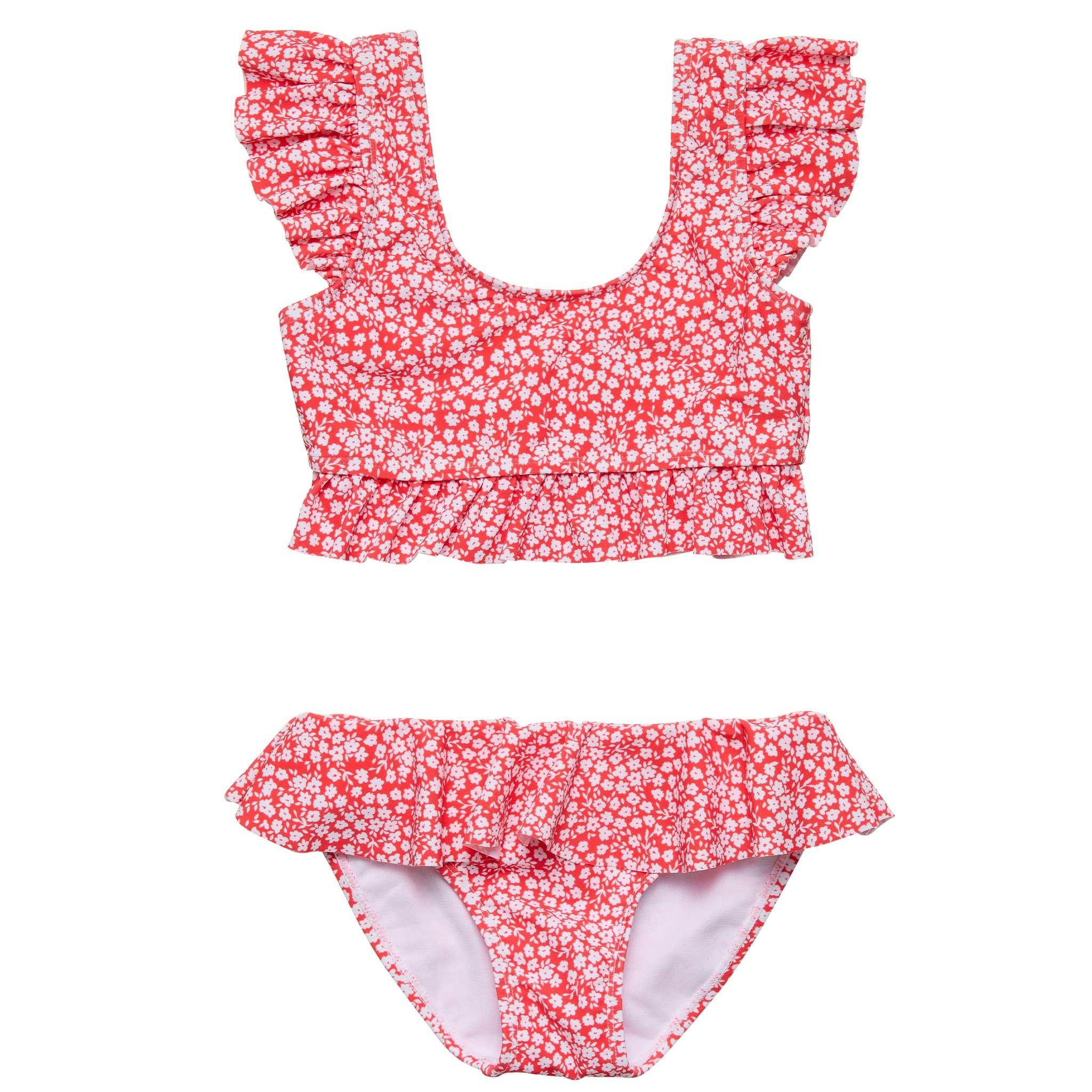 Ditsy Bloom Frilled Crop Bikini