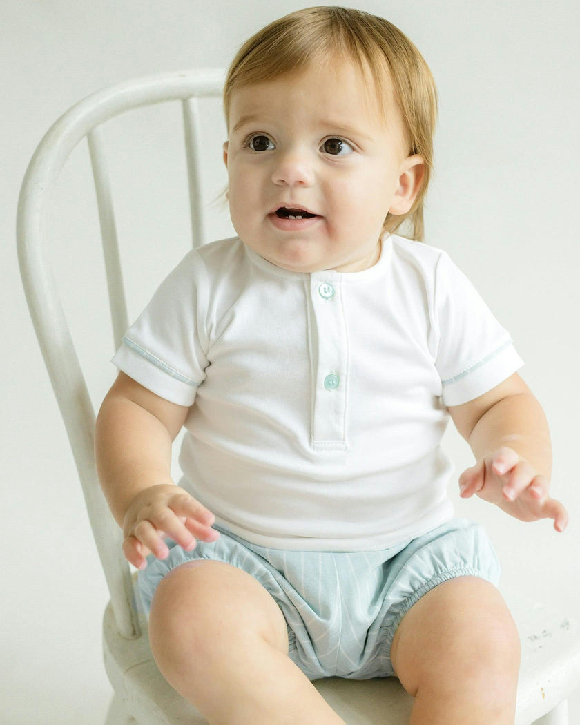 Linen Diaper Cover - Lt.Blue Striped