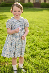Smocked Bridget Dress - Wisteria Floral