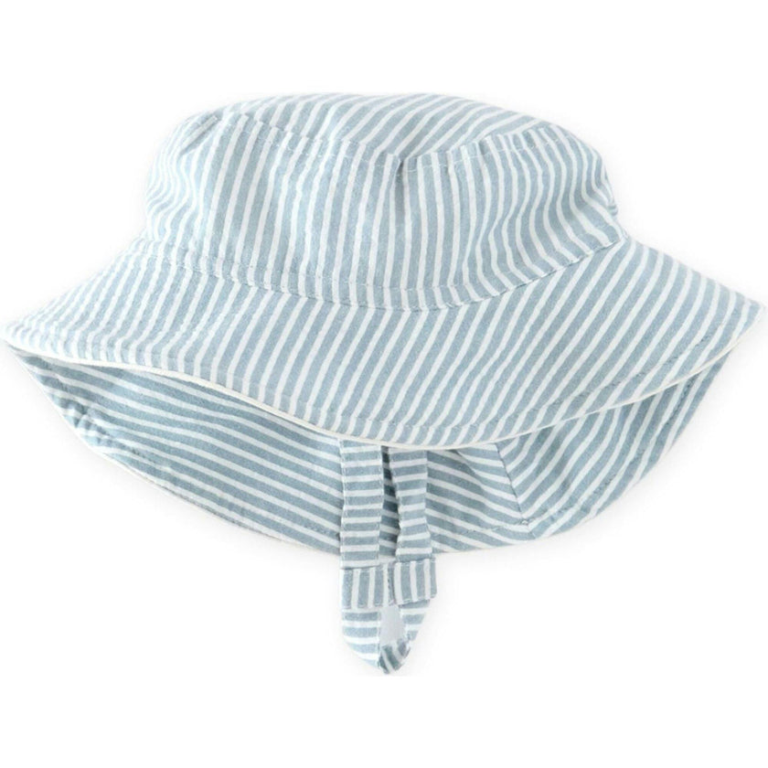 Seersucker Bucket Hat, Blue