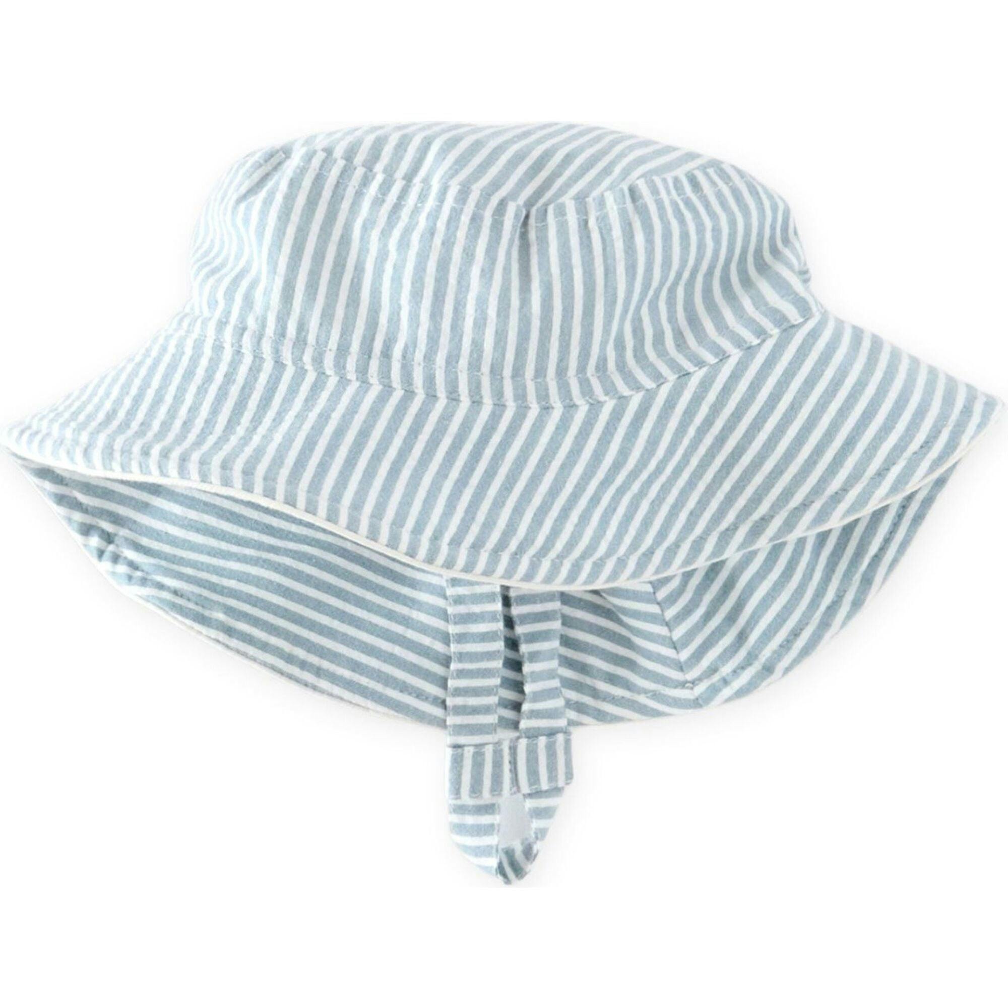 Seersucker Bucket Hat, Blue
