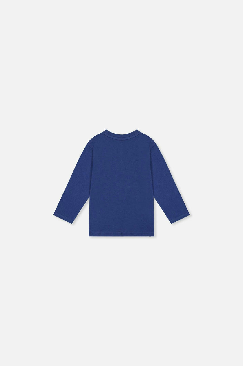 Baby Long Sleeve Organic Cotton T-Shirt Blue