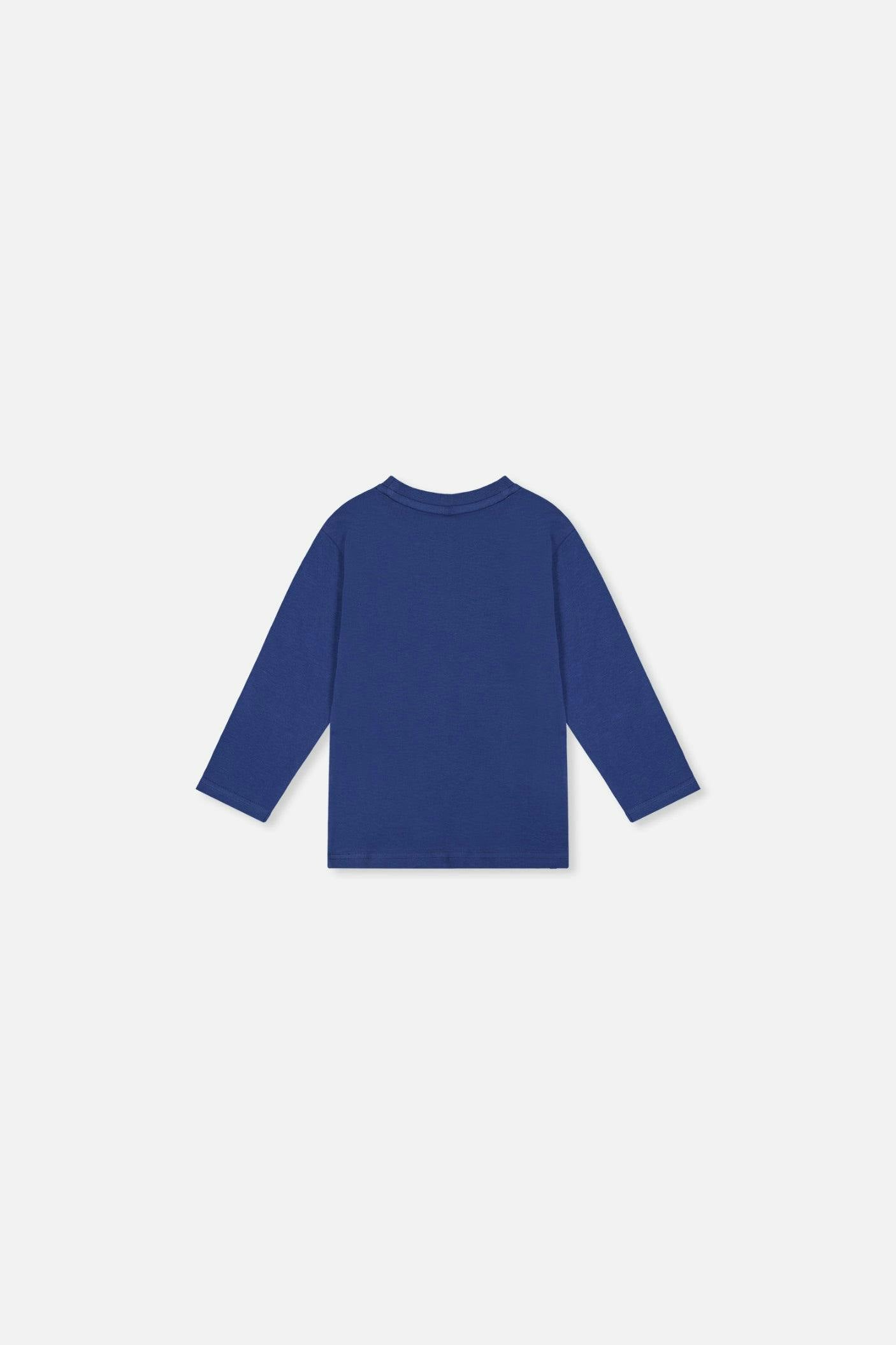Baby Long Sleeve Organic Cotton T-Shirt Blue