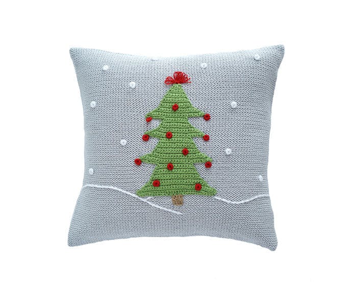 Snowy Christmas Tree Pillow