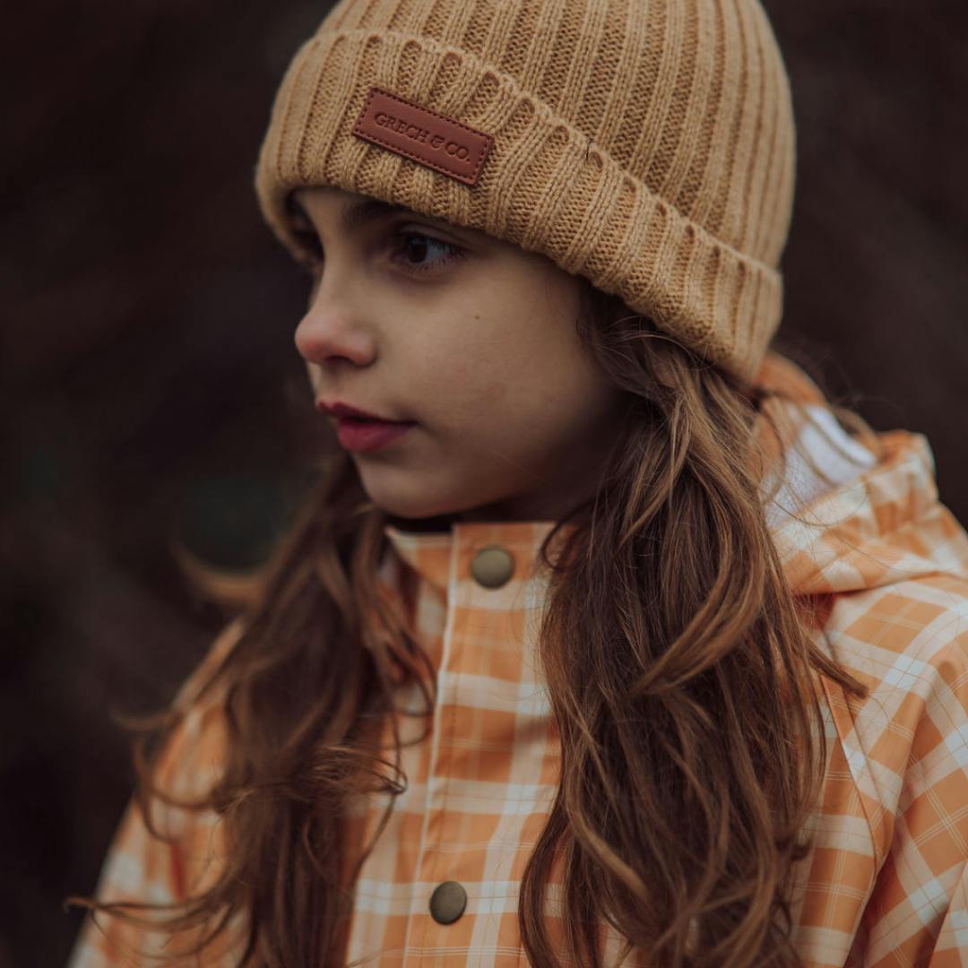 Knit Beanie Wide Rib | Buckwheat