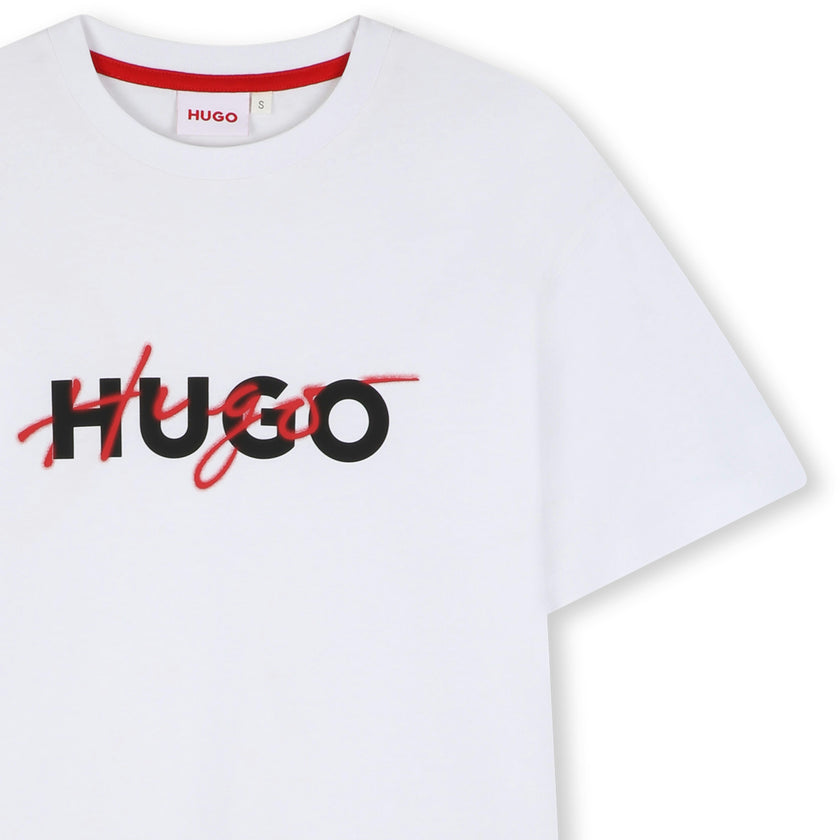 White Crewneck Logo T‑Shirt