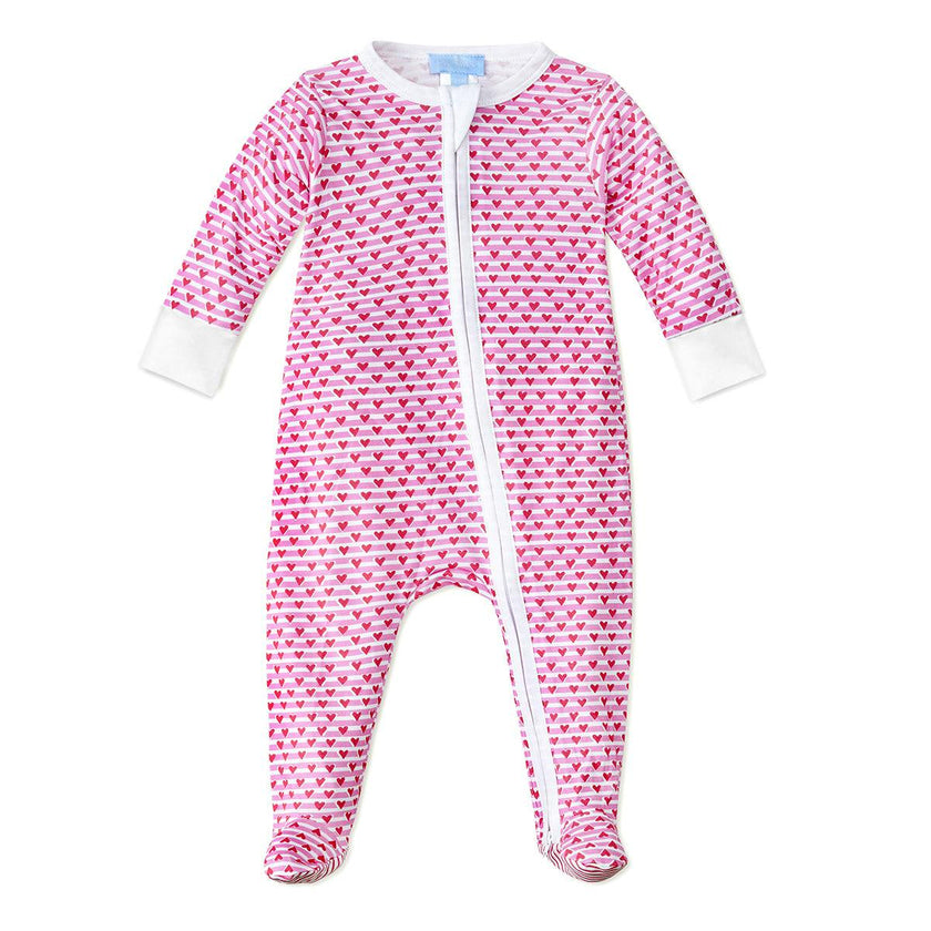 Sailor Hearts Zip Baby Onesie