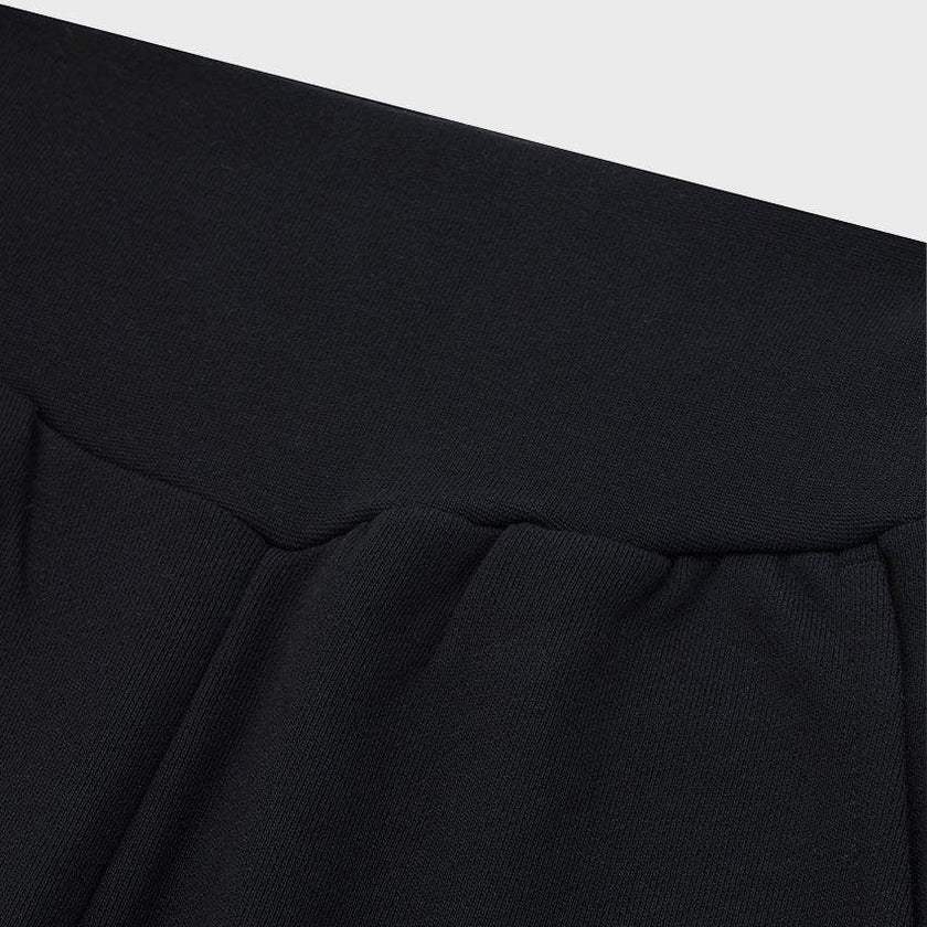 Cotton High Waisted Wide Leg Sweatpant With Raw Hem