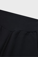 Cotton High Waisted Wide Leg Sweatpant With Raw Hem