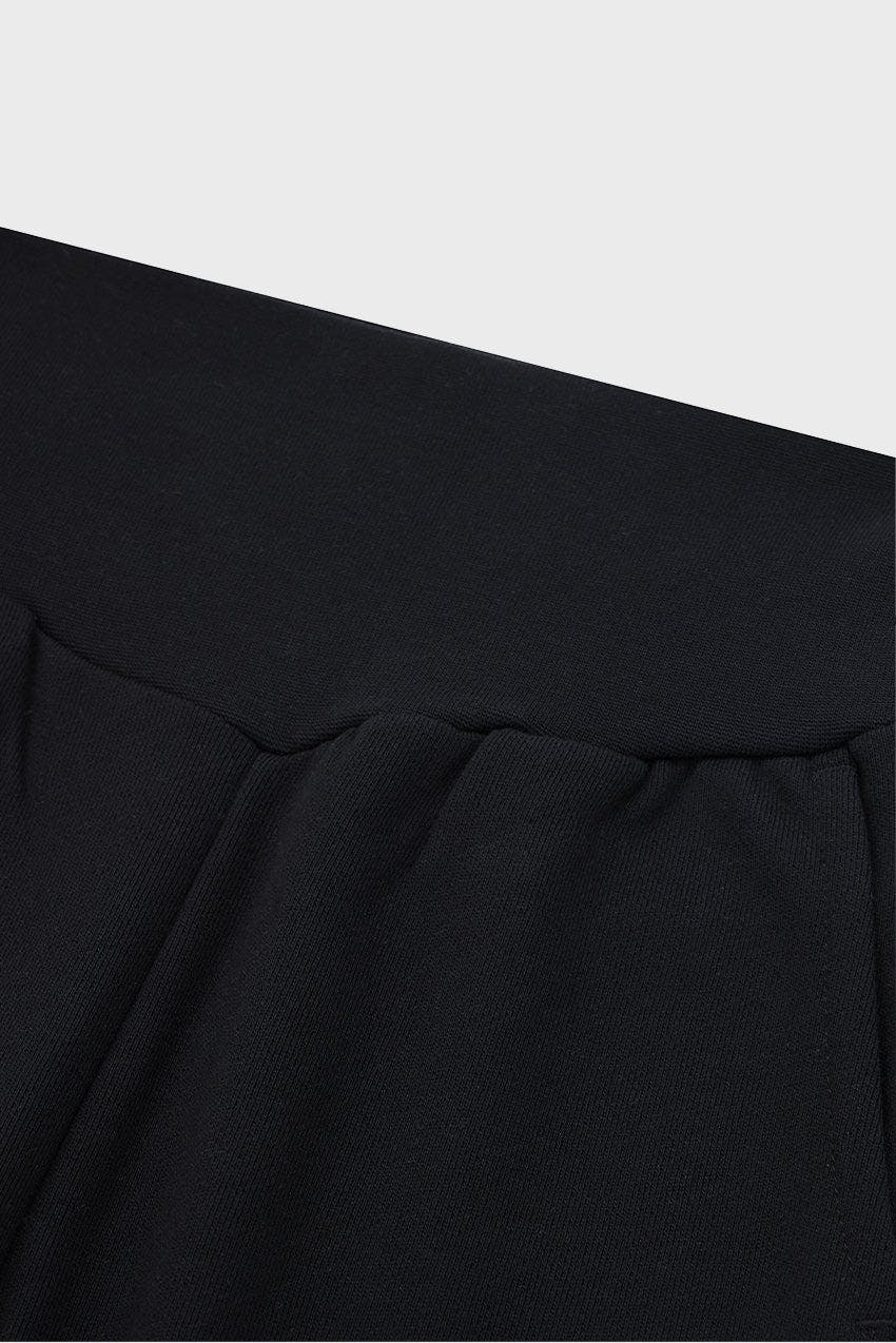 Cotton High Waisted Wide Leg Sweatpant With Raw Hem