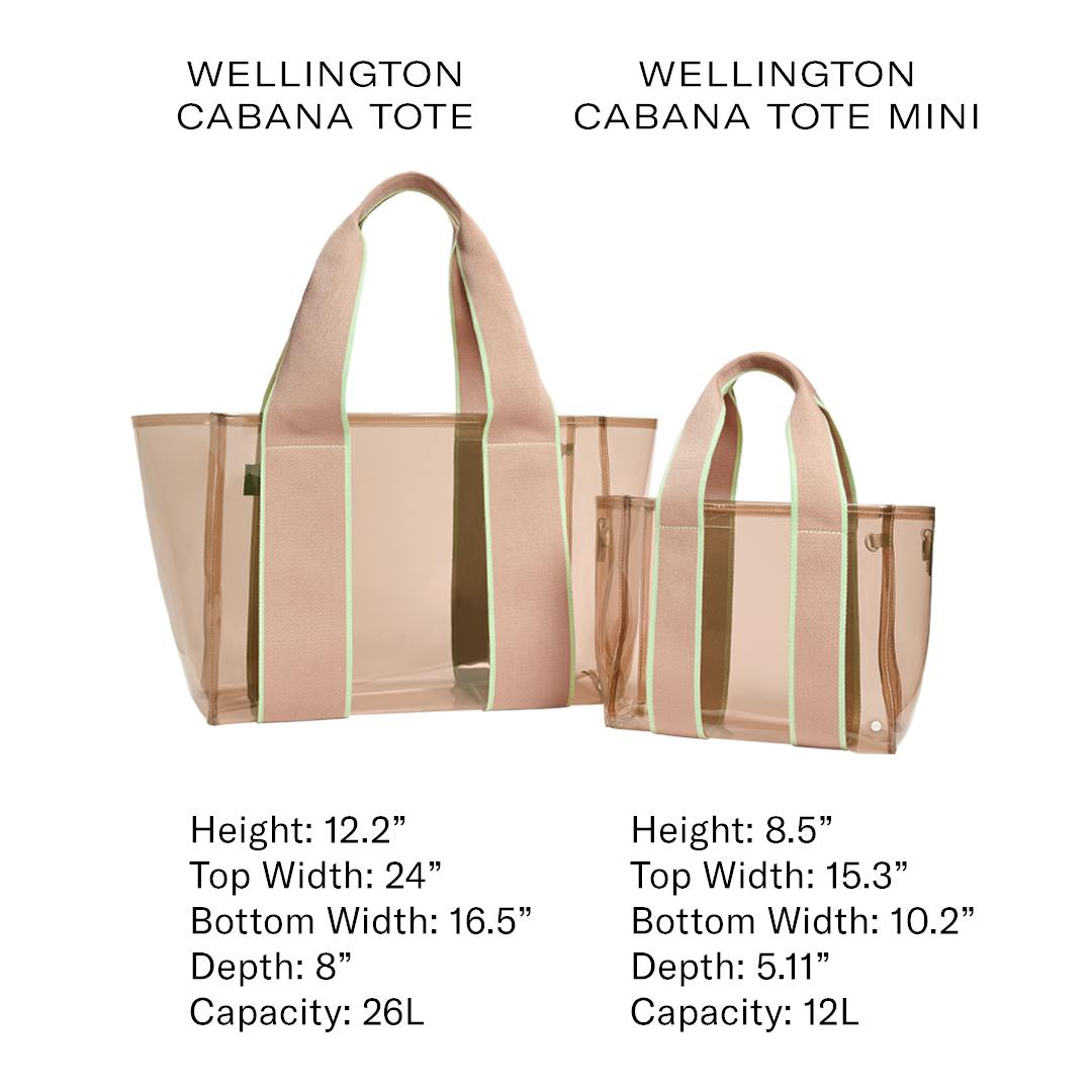 Wellington Cabana Tote, Black/Caramel