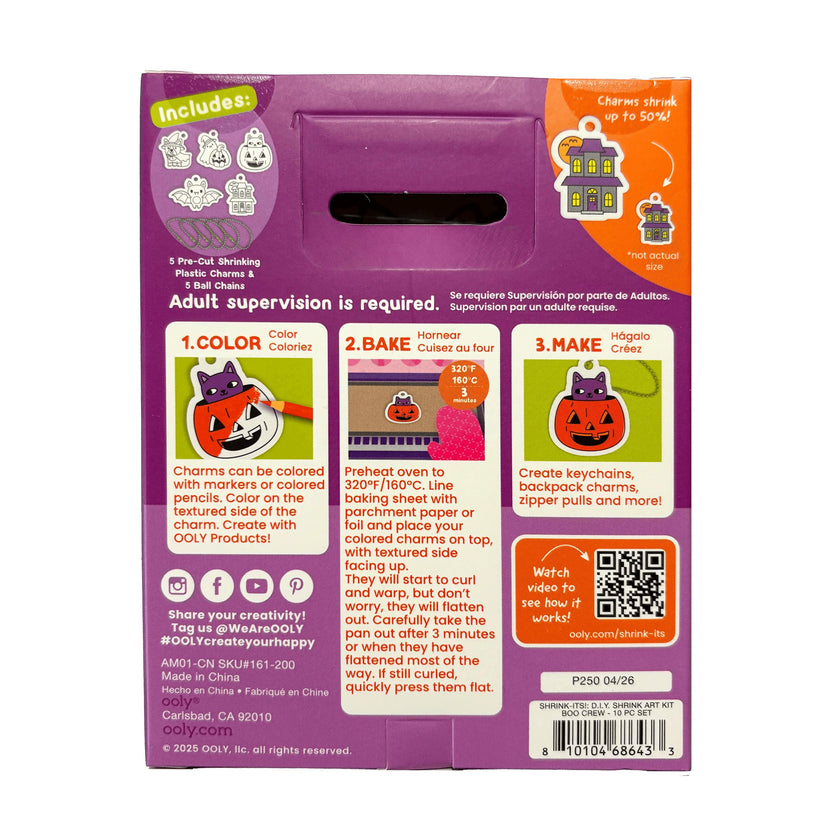 Shrink-Its! Mini DIY Shrink Art Kit - Boo Crew - 5 Charms