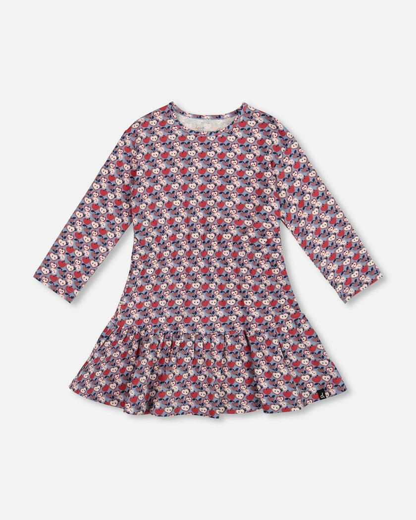 Organic Cotton Dress with Flounce Hem