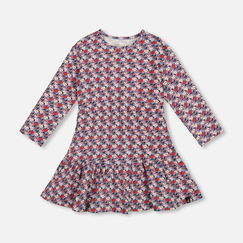 Organic Cotton Dress with Flounce Hem