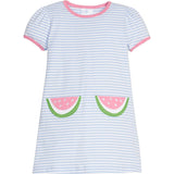 Applique Pocket T-Shirt Dress - Watermelon