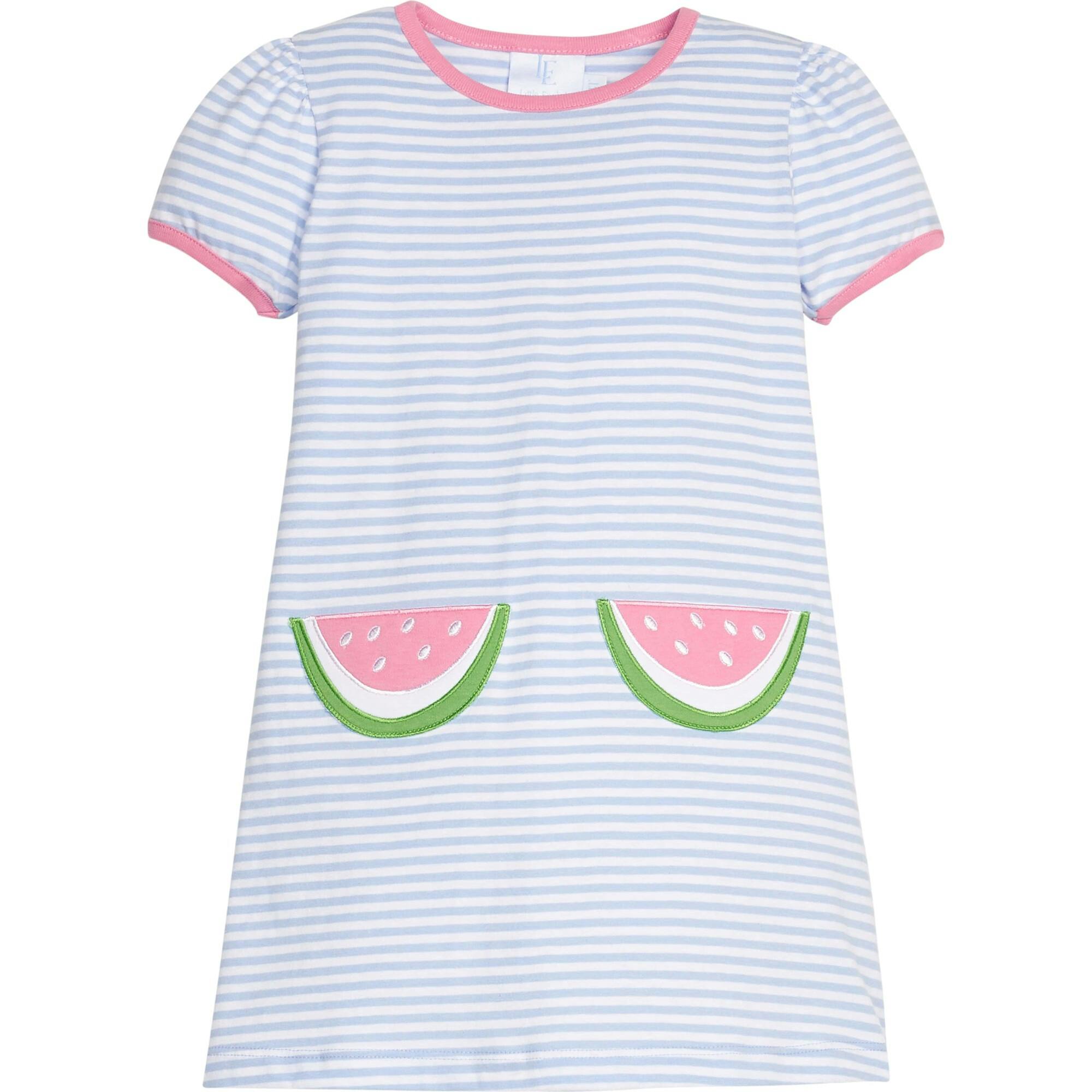 Applique Pocket T-Shirt Dress - Watermelon