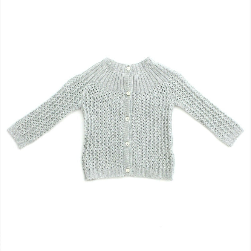 Cashmere Yoke Cardigan Dove Grey