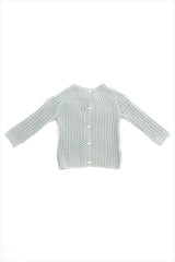 Cashmere Yoke Cardigan Dove Grey
