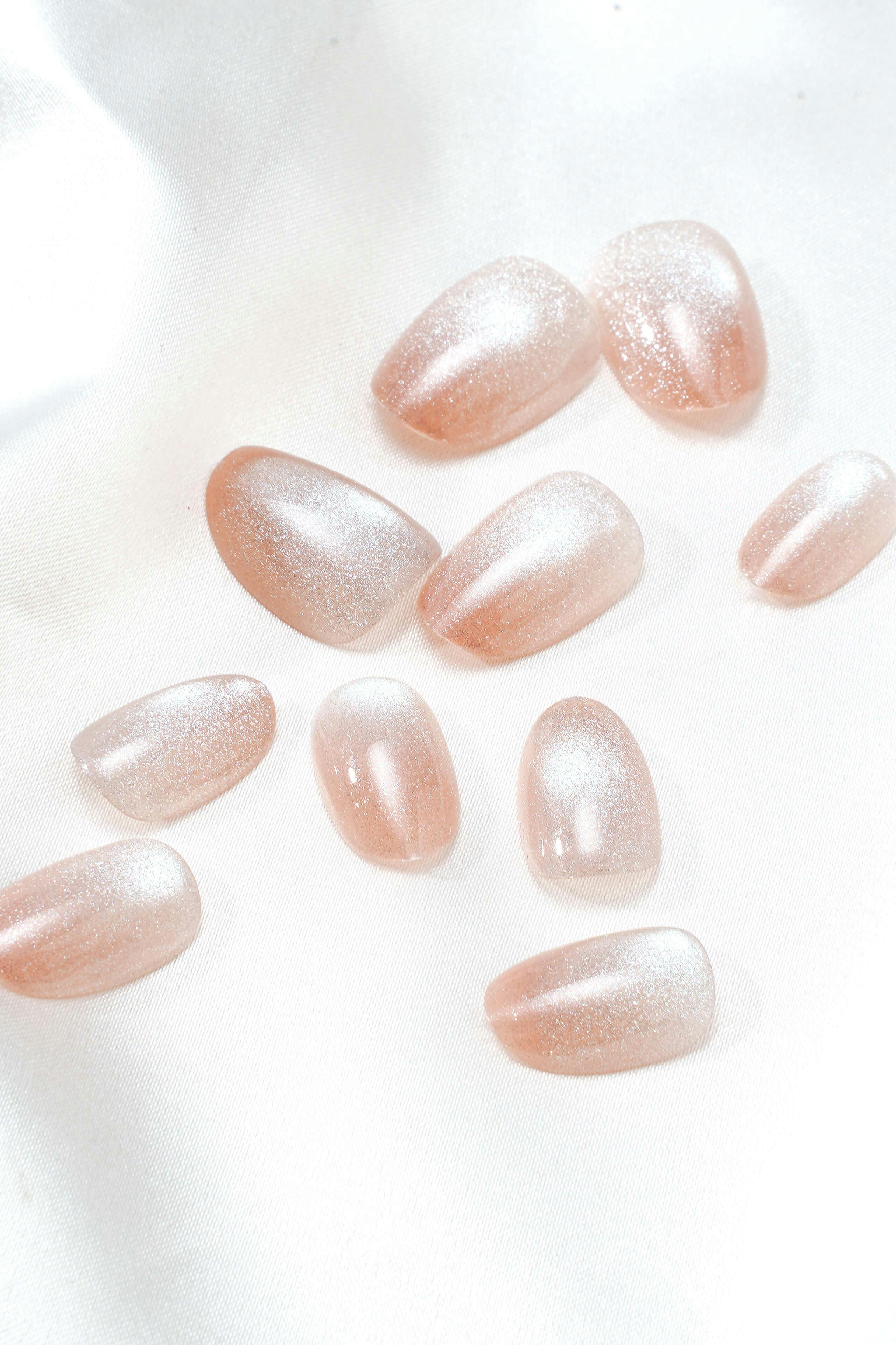 Ombre Purple - Short Oval Press-on Nails
