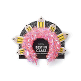 Packed Party Best in Class Pencil Novelty Headband - Multi-Sized Glitter Felt Pencils with Pink Tinsel Wrap for Back to School and Classroom Parties