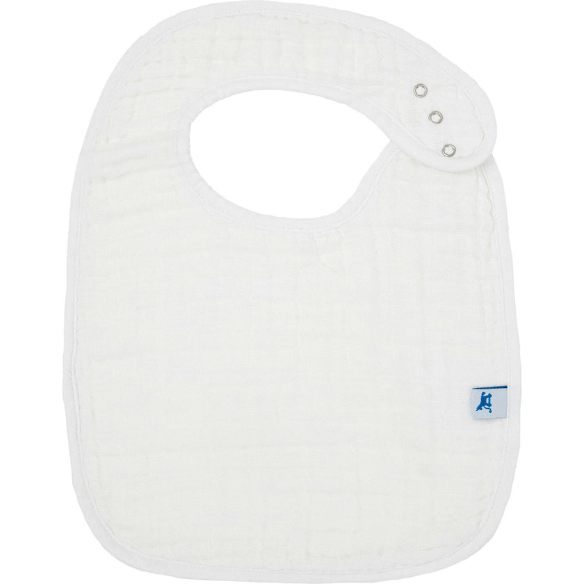 Cotton Muslin Classic Bib 3 Pack - White