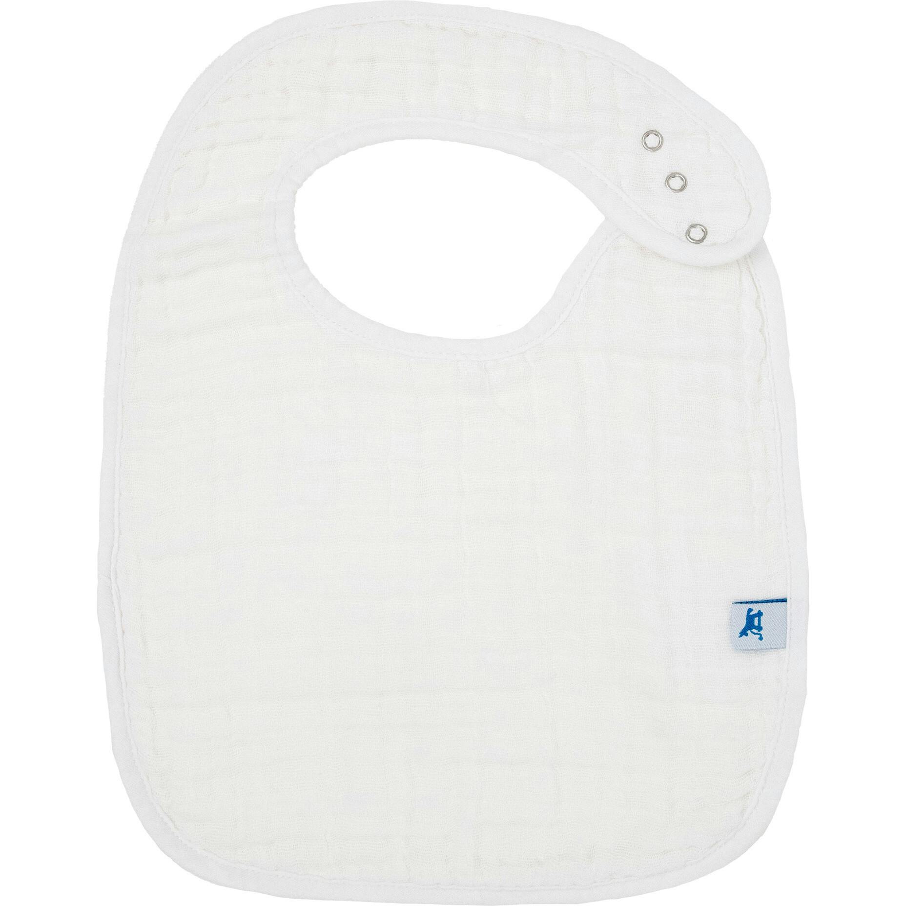 Cotton Muslin Classic Bib 3 Pack - White