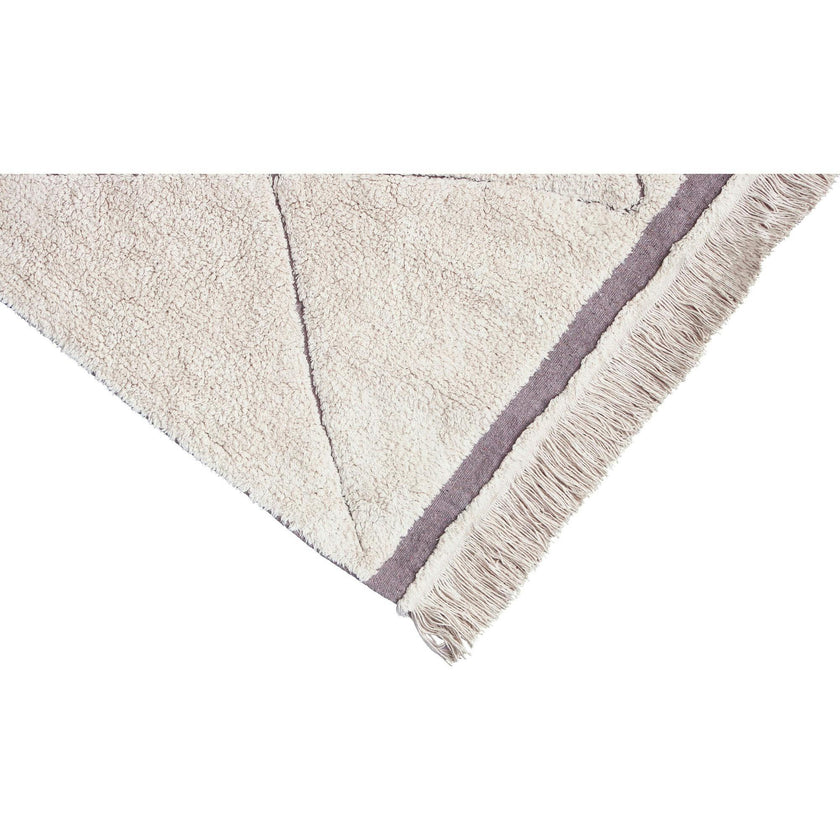 Bereber RugCycled Washable Rug. Natural