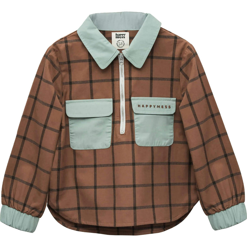 children's plaid shirt - cocoa brown