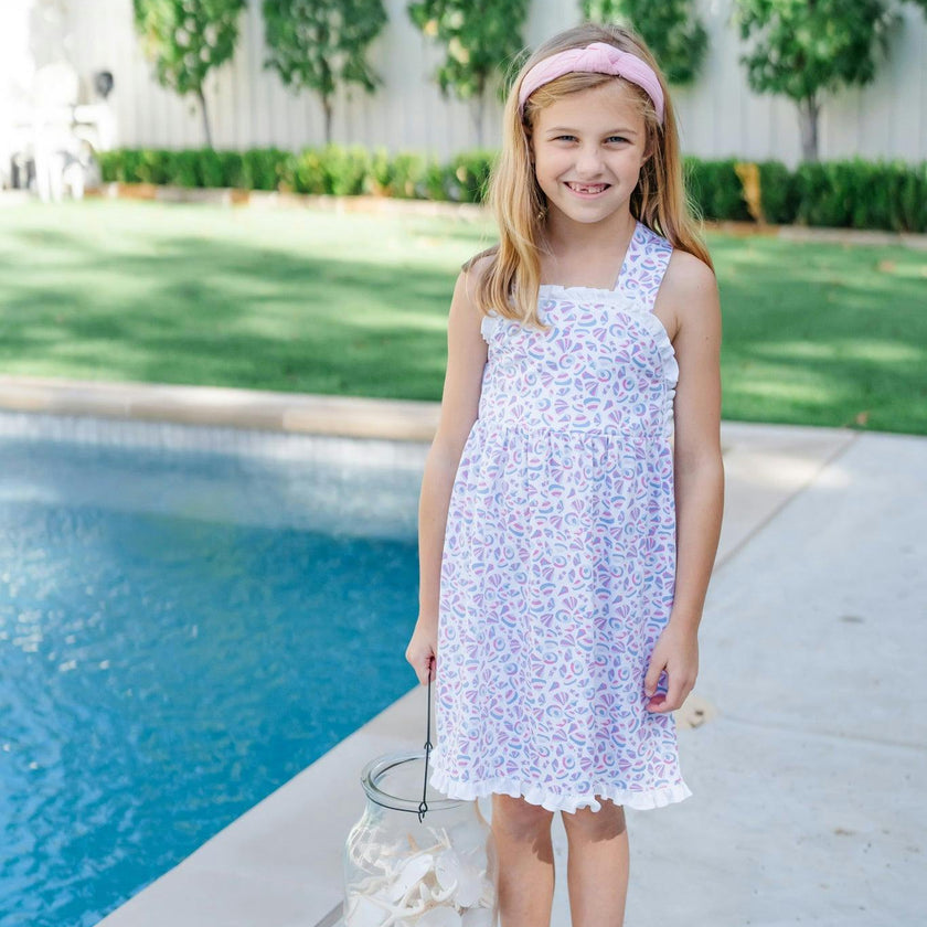 Eden Girls' Dress - Seashells on the Seashore