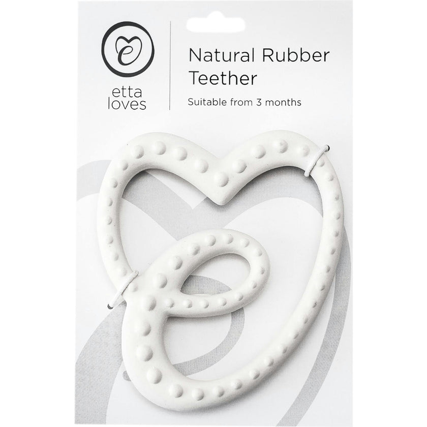 SENSORY RUBBER TEETHER - WHITE