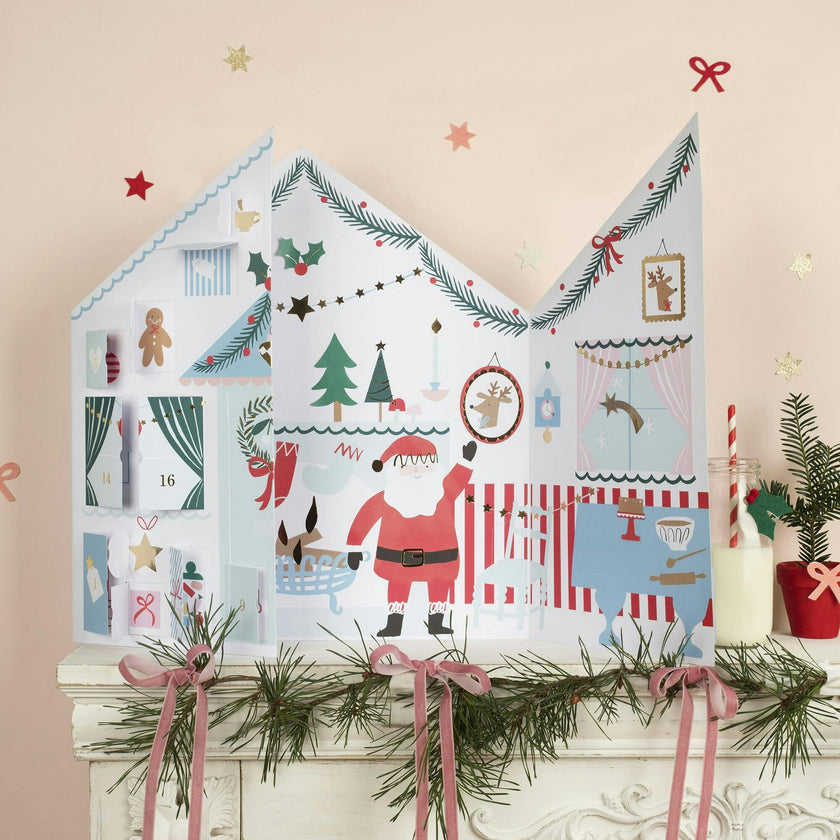 Santa'S Cabin Sticker Advent Calendar