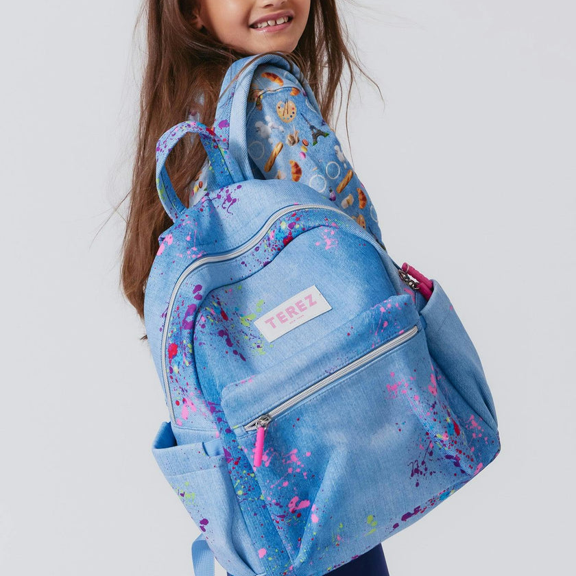 Girls Adjustable Shoulder Strap Zipper Backpack