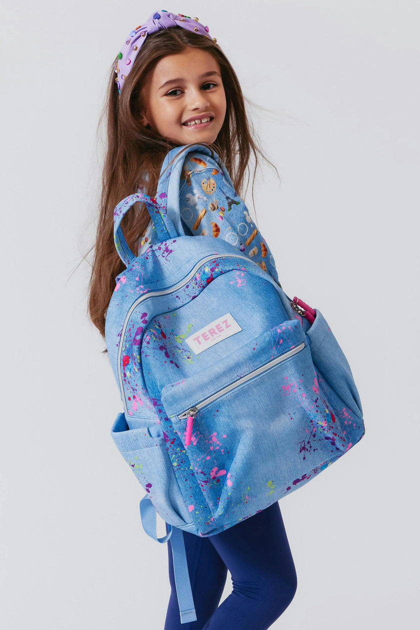 Girls Adjustable Shoulder Strap Zipper Backpack