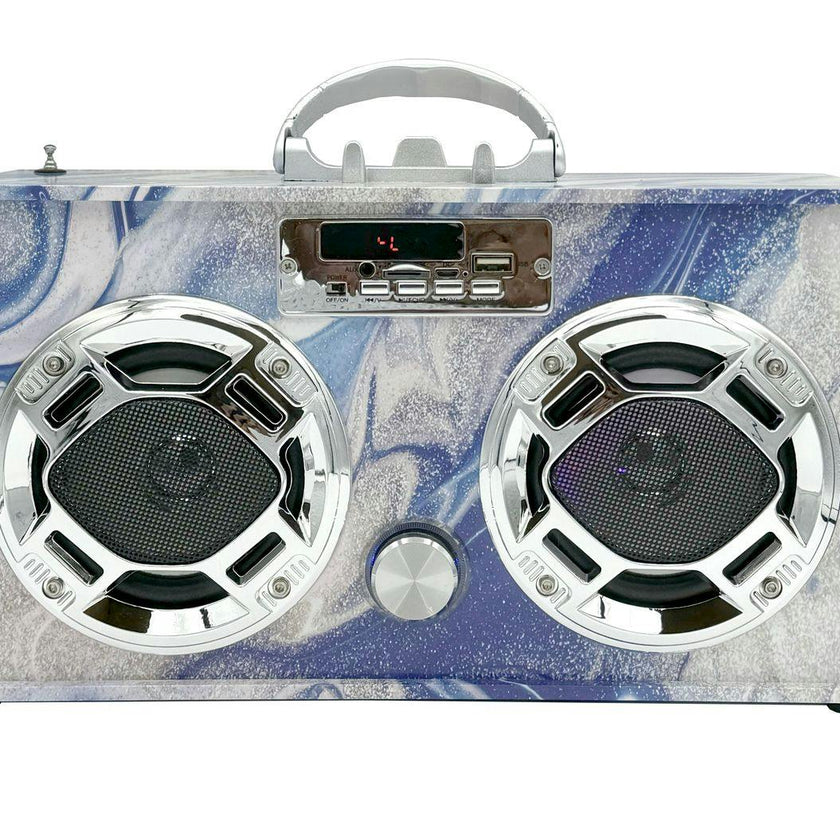 Blue Swirl Bundle-Karaoke Microphone & Boom Box