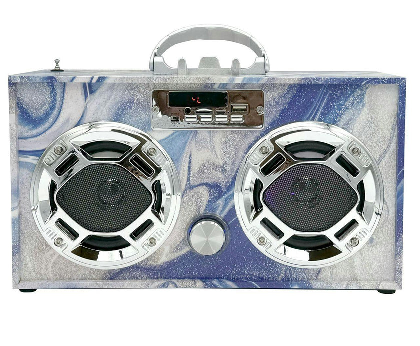Blue Swirl Bundle-Karaoke Microphone & Boom Box