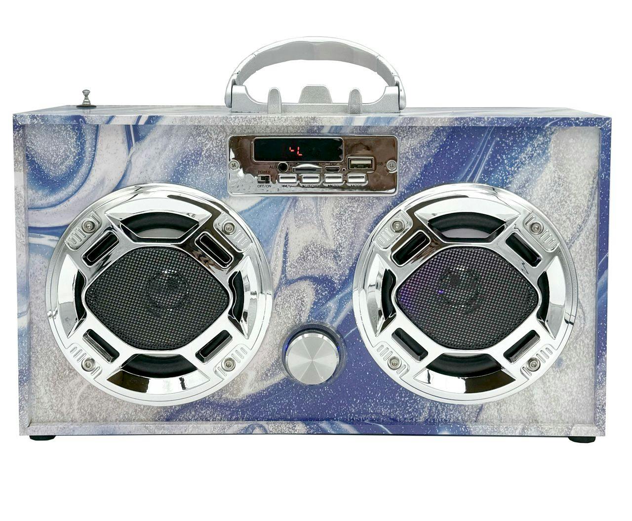 Blue Swirl Bundle-Karaoke Microphone & Boom Box