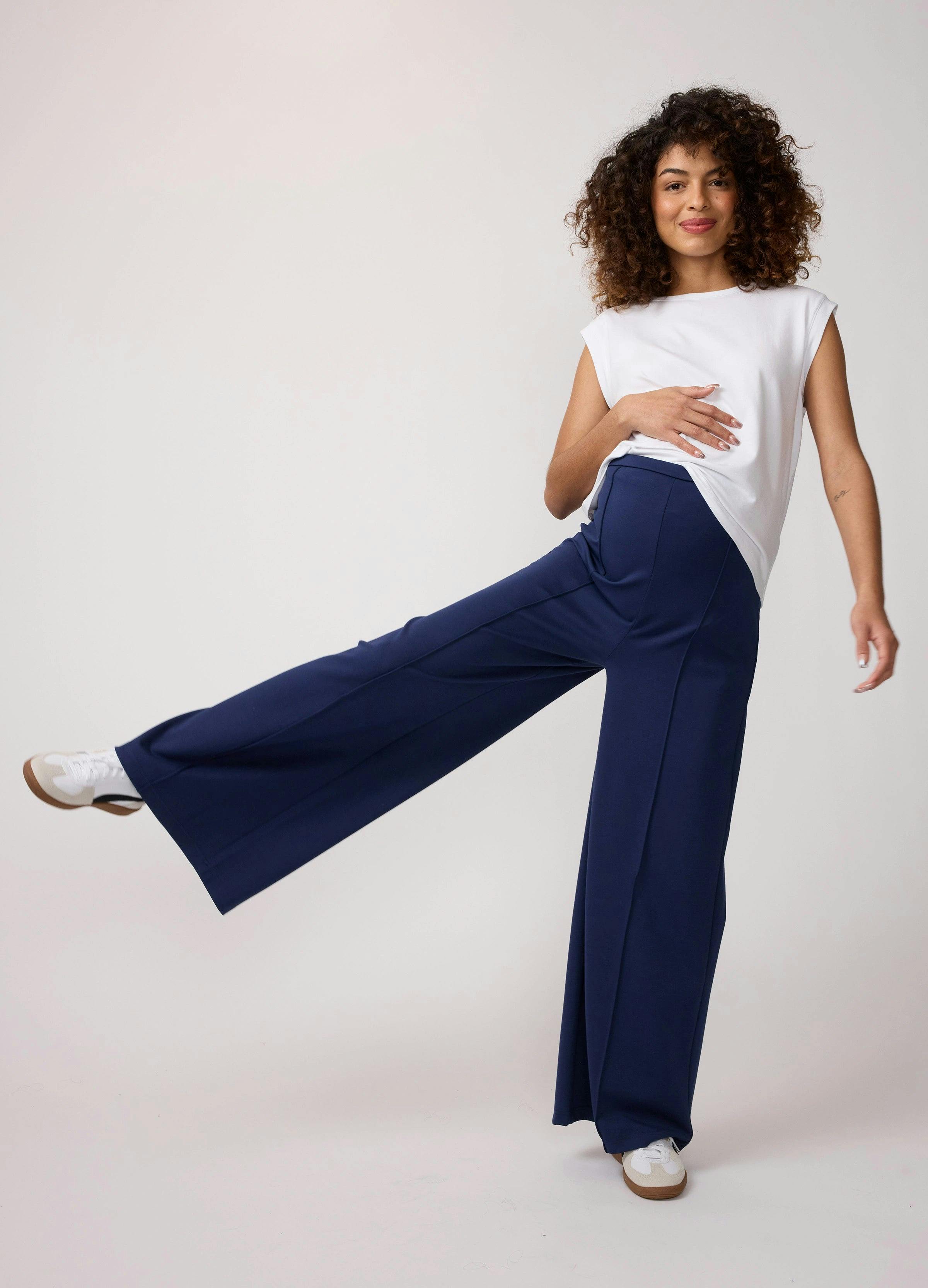 Flare Ponte Knit Maternity Pants