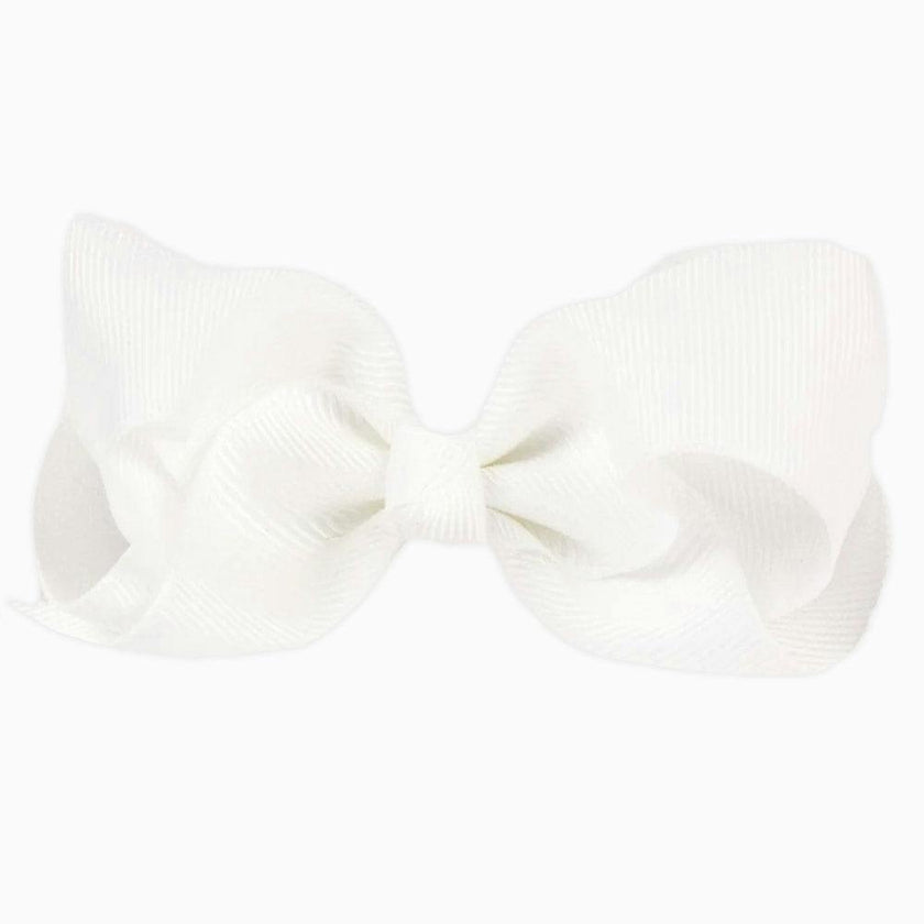 Extra Large Bow Hair Clip in White