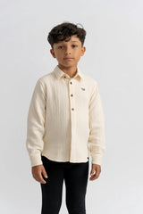 Crest Emboidered Shirt Off White