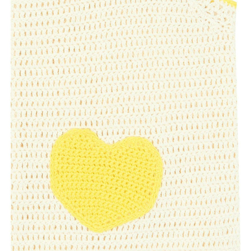 BONTON Citron Heart Pocket Crochet Vest