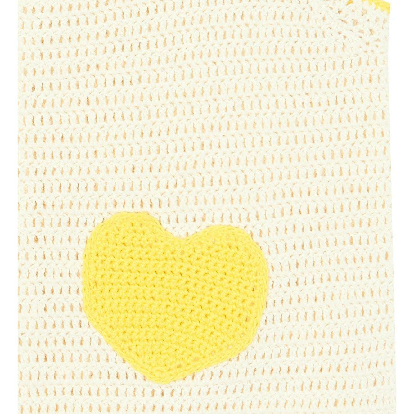 BONTON Citron Heart Pocket Crochet Vest