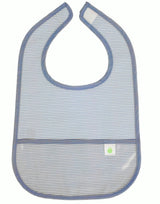 The Wipe It Bib in Navy Mini Stripe