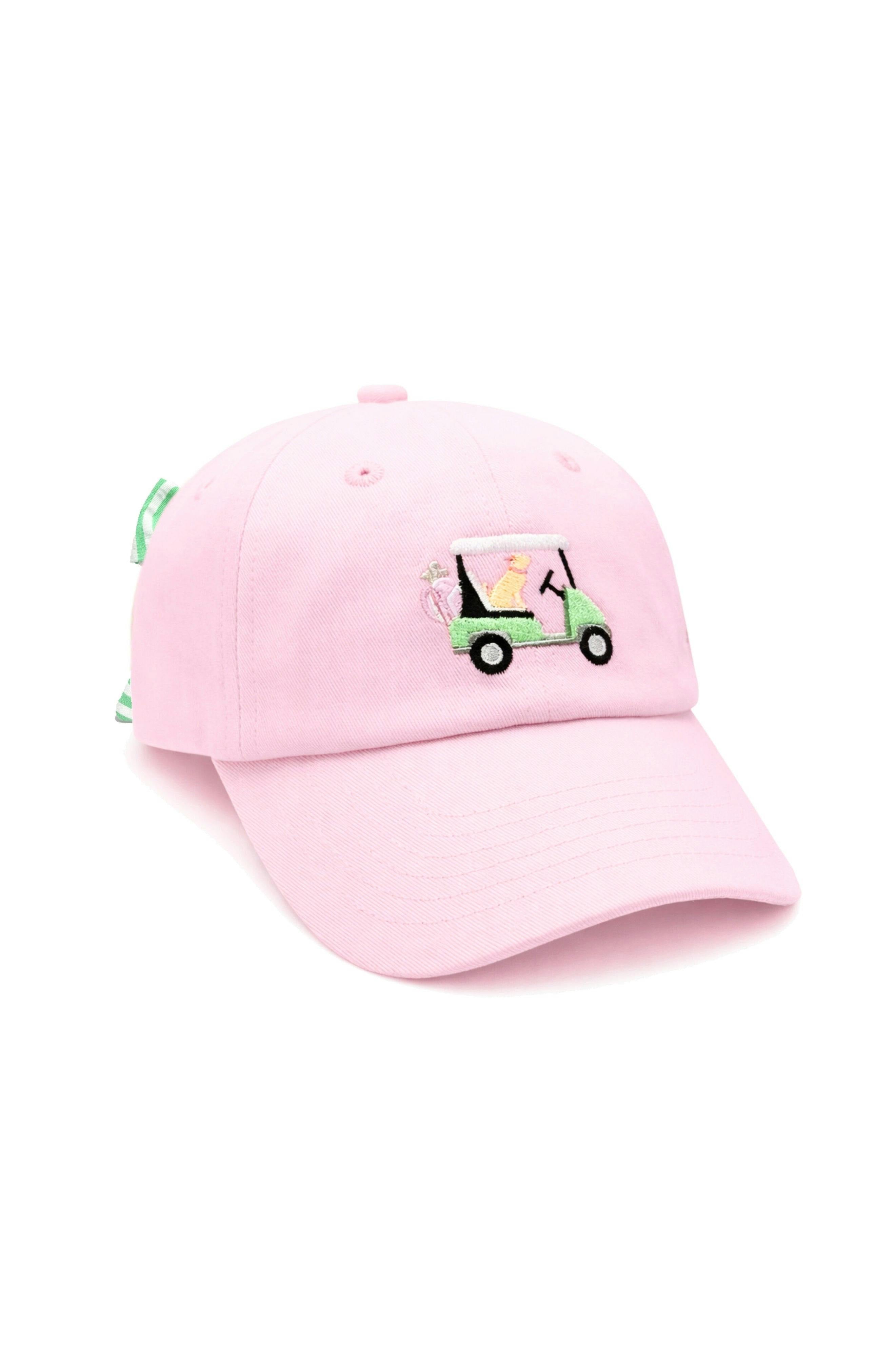Dog in Golf Cart Bow Baseball Hat