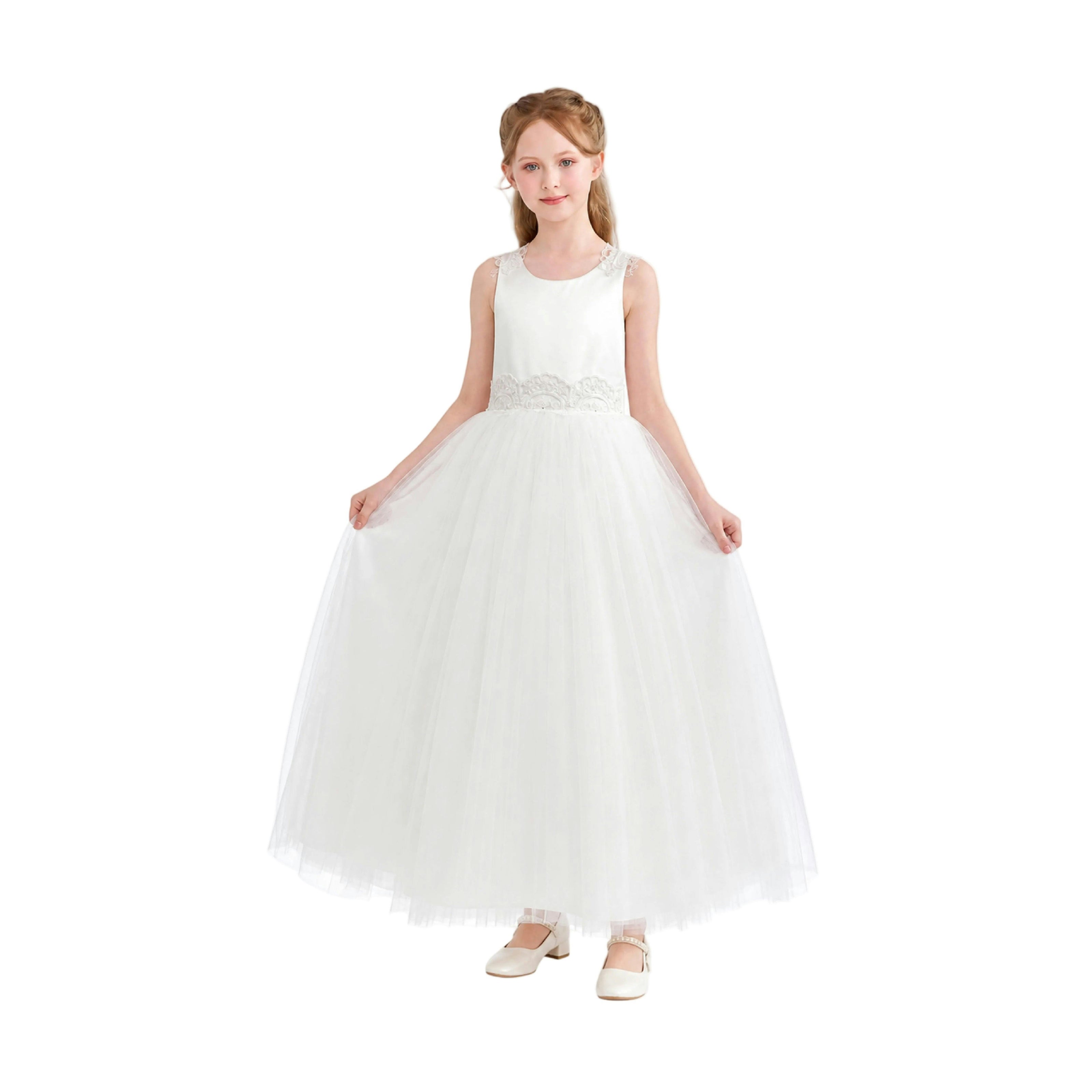 White Emilia Lace Waist Dress
