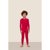 Kids TENCEL Modal Unisex Long PJ Set, Red